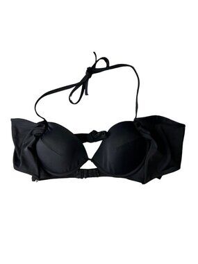 SunDazed Simone HLT Bikini Swim Suit Top Womens 34DD Black New Padded